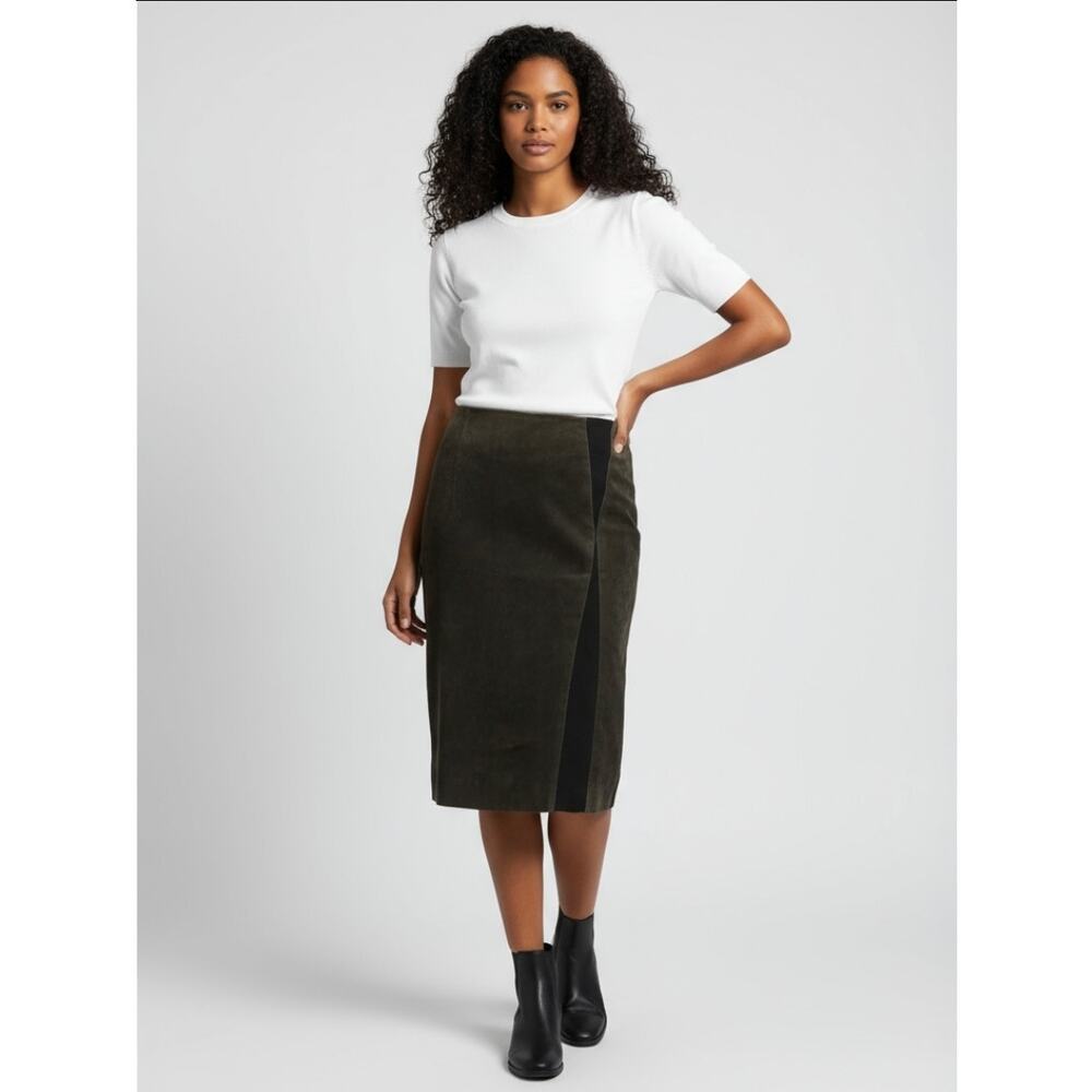 Poleci Black Brown Midi Size 6 Skirt - Picture 3 of 8